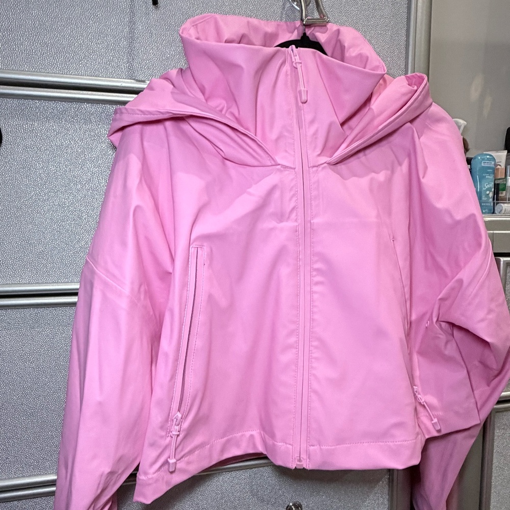 ZARA Pink Cropped Hooded Jacket – Size M (Trendy Streetwear Style)